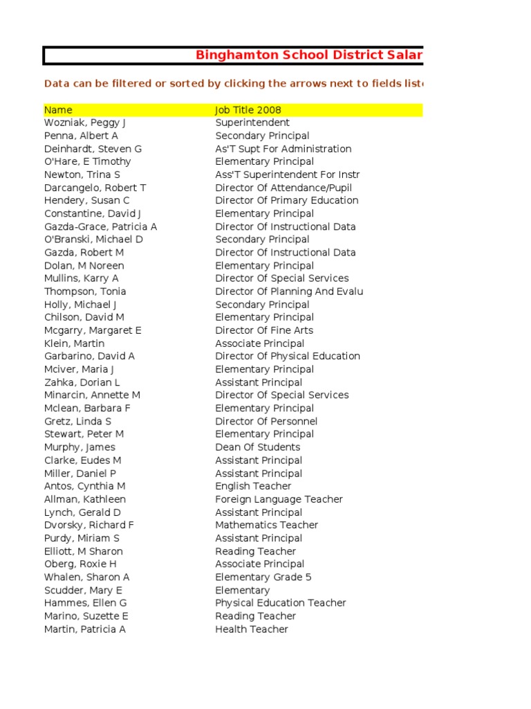 Southern Tier NYS School Salaries | PDF