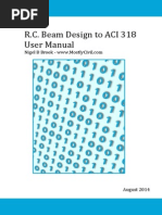 RC Beam Design ACI 318m-11 Manual