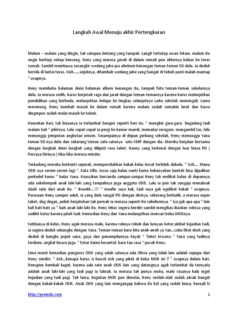 Contoh Cerpen Anak Smp