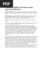 Climate Variability and Climate Chang1