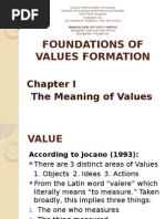 Foundations of Values Formation