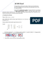 Operasi Matriks Di Ms Excel