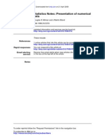 Data Statistics Notes: Presentation of Numerical: References