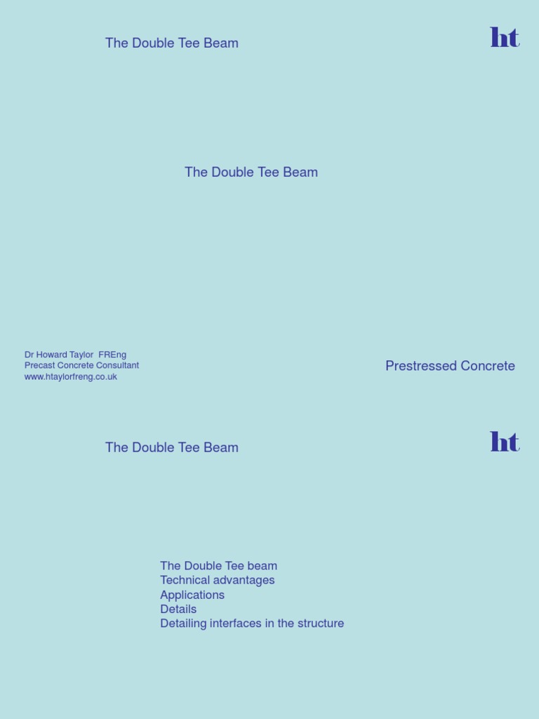 4 Double Tee Design.pdf | Precast Concrete | Beam (Structure)