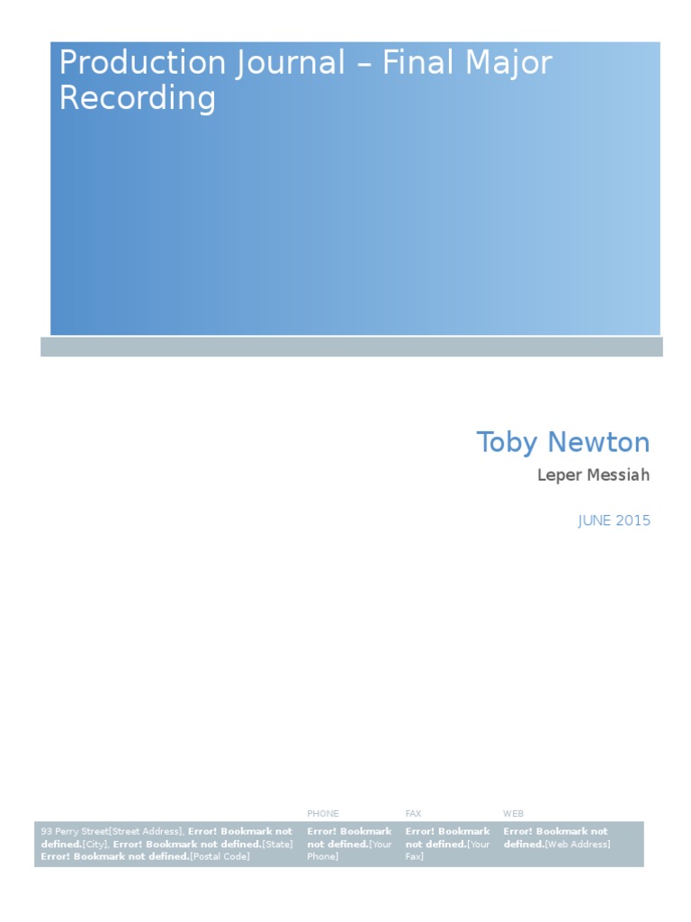 Production Journal PDF Song Structure Synthesizer