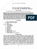 Application of Fracture Mechanics in Design and Analysis of Pressure Vessels