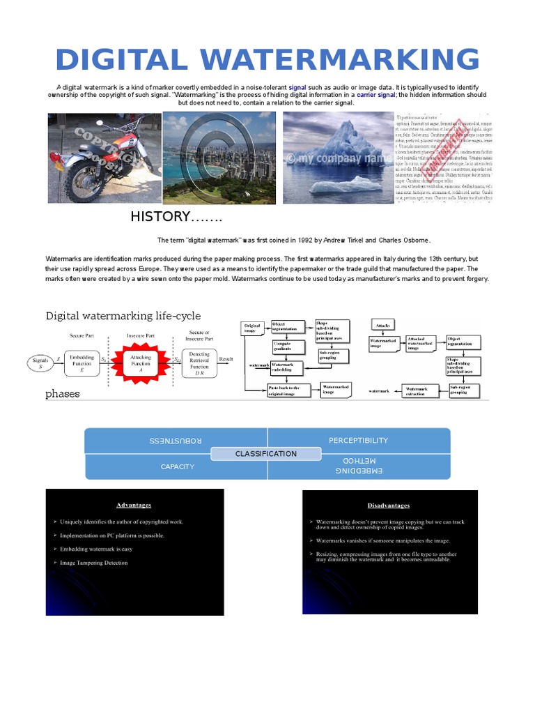 Digital Watermarking: Methods & Applications | PDF