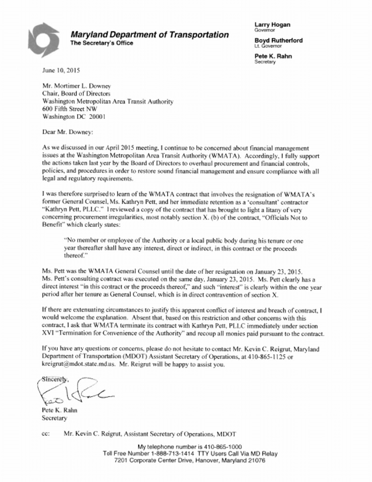 WMATA Contract - 6-10-15 | PDF