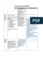 Cronograma de Actividades Sesión 1