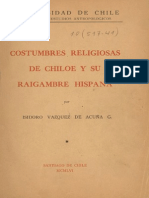 Costumbres Religiosas de Chiloe y Su Raigambre Hispana, Isidoro Vazquez de Acuña