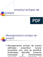 Managementul Echipei de Proiect