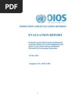 UN Peacekeepers' Sexual Abuse Detailed in Pre-Release “Evaluation of the Enforcement and Remedial Assistance Efforts for Sexual Exploitation and Abuse by the United Nations and Related Personnel in Peacekeeping Operations"
