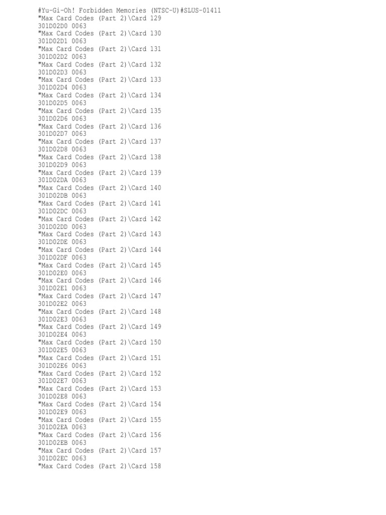 card list yugioh forbidden memories Yu-Gi-Oh! & AI Comparisons may be 1st or Unlimited Edition Cards Frames - Yu-Gi-Oh! Forbidden