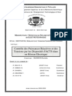 Controle Des Puissances Reactives Et Des Tensions Par Les Dispositifs Facts Dans Un Reseau Electrique