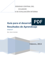 Guía Para El Desarrollo y Evaluación de Resultados de Aprendizaje