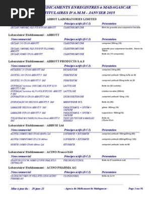Liste Amm 14 Pdf Organisation Mondiale De La Sante Medicaments