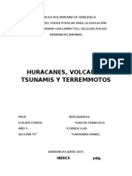 Huracanes, Volcanes, Tsunamis y Terremmotos