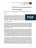 El científico social entre las actitudes natural y fenomenológica