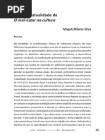 Freud e a Atualidade Do Mal-estar Na Cultura