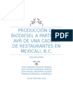 Produccion de Biocombustibles A Partir de AVR