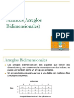 ARREGLOS BIDIMENSIONALES