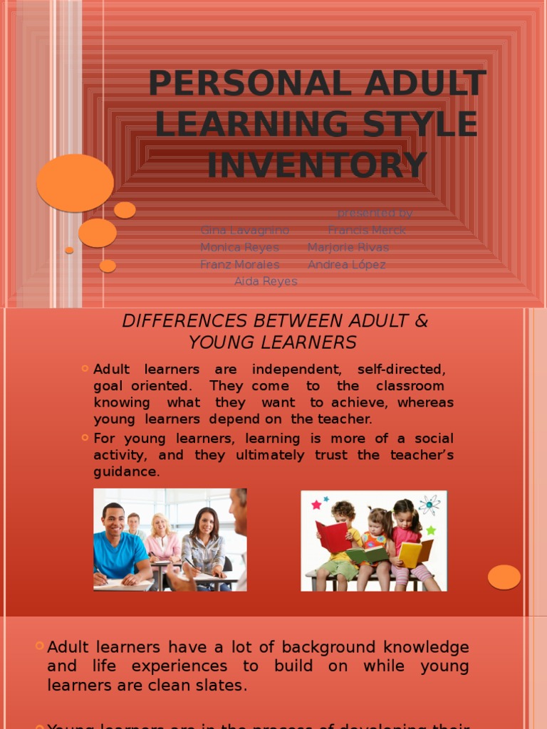 Personal Adult Learning Style Inventory Presentation | PDF ...
