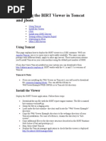 Installing The BIRT Viewer in Tomcat and Jboss
