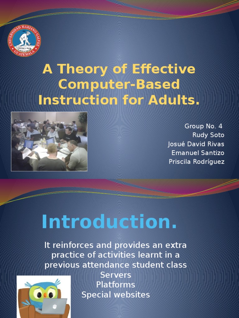 Effective Computer-Based Instruction for Adults | PDF | Self Efficacy ...