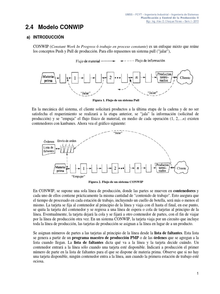 Modelo CONWIP en Sistemas de Producción | PDF | Algoritmos | Ciencia de ...