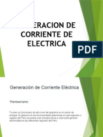 Generación de Corriente Electrica