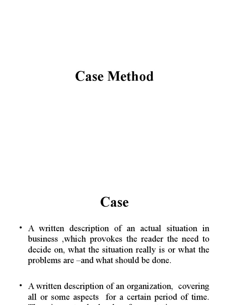 Case Method Decision Making Educational Psychology