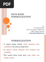 DB Normalization by Prof - Manikandan