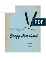 Teacher's Guide For Gregg Notehand