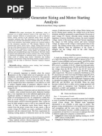 Emergency Generator Sizing and Motor Starting Analysis: Mukesh Kumar Kirar, Ganga Agnihotri