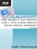 Download Cara Membuat Dan Menulis Karya Tulis Ilmiah Dengan Benar Dengan Microsoft Word by Erfina PristiYanti SN268555365 doc pdf