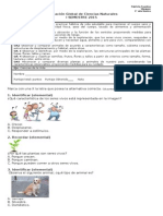 Prueba Ciencias Naturales 1° Año Básico