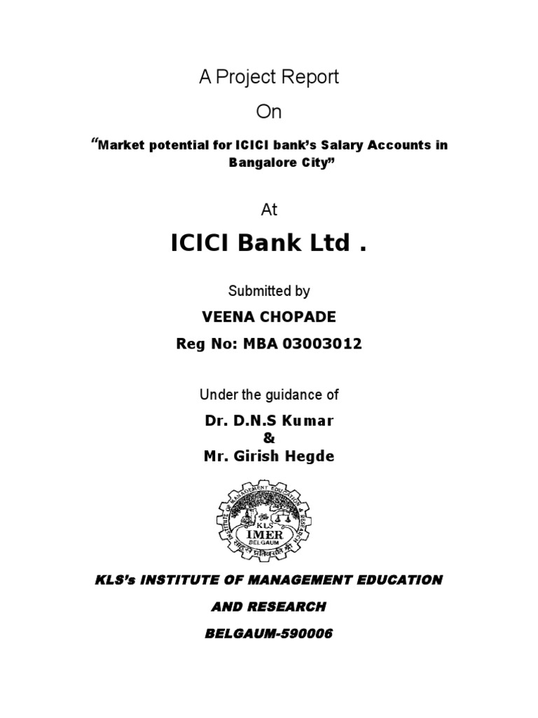 ICICI Salary Accounts Market in Bangalore | PDF | Transaction Account |  Reserve Bank Of India