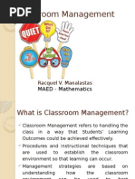 Classroom Management: MAED - Mathematics