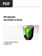 Ibm'S Biginsights: Smart Analytics For Big Data: C. M. Saracco, Ibm Silicon Valley Lab