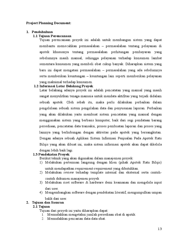 Project Planning Document | PDF