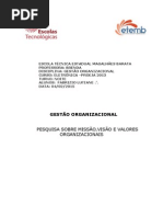 Missão, Visão e Valores