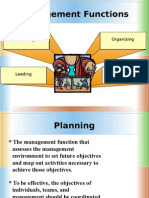 Management Functions: Planning Organizing