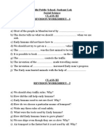 Delhi Public School. Sushant Lok Social Science Class-Iii Revision Worksheet - 1
