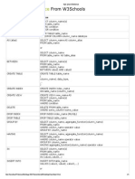 Quick Reference: SQL From W3Schools