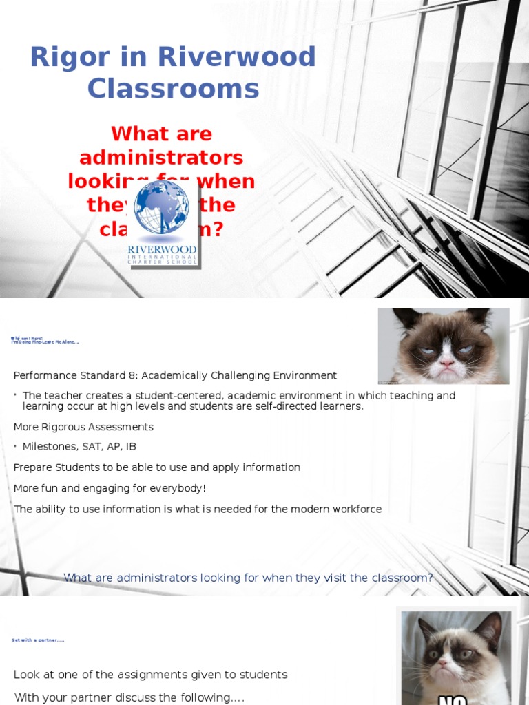 Rigor in The Riverwood Classroom | PDF | Educational Assessment ...