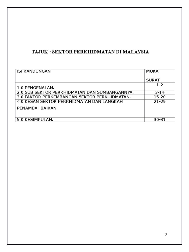 SEKTOR PERKHIDMATAN