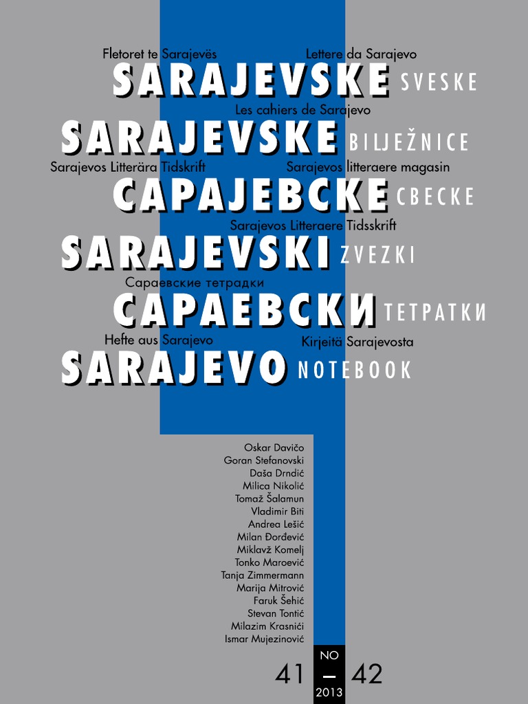 Sarajevske Sveske 41-42 Rgbza Sajt PDF