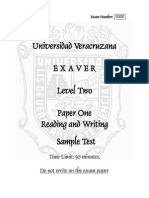 EXAVER 2 Paper 1 Sample Exam