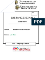 Elem II-first Distance Exam Resulto