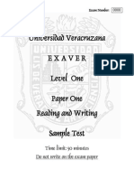 EXAVER 1 Paper 1 Sample Exam
